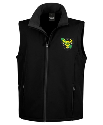 Core Printable Softshell Gilet Male: Black